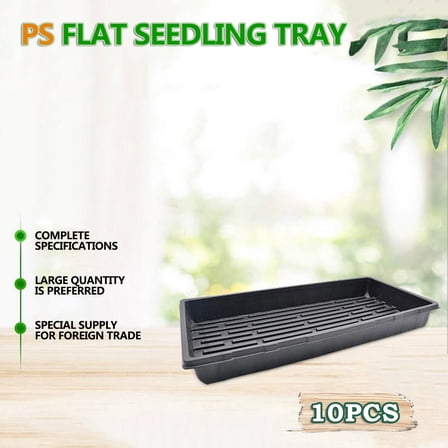Reusable Heavy Duty Starting Trays with No Drainage Holes Extra Strength Propagation Trays for Germination, Indoor Gardening, Seedling Flats, and Fodder Growth (21.26 x 11.02 Inches)