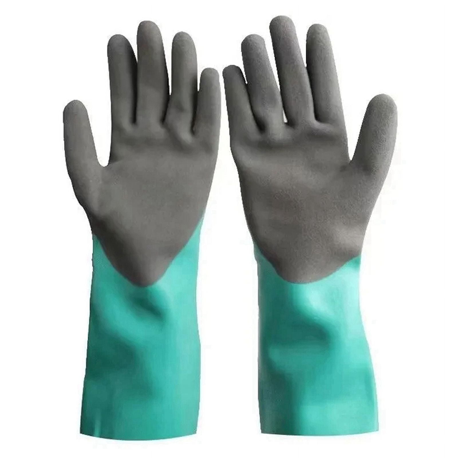 Reusable Heavy Duty Work Gloves, Acid,Labor Protection Wear-,Anti-Skid and Anti Cutting Rubber Gloves
