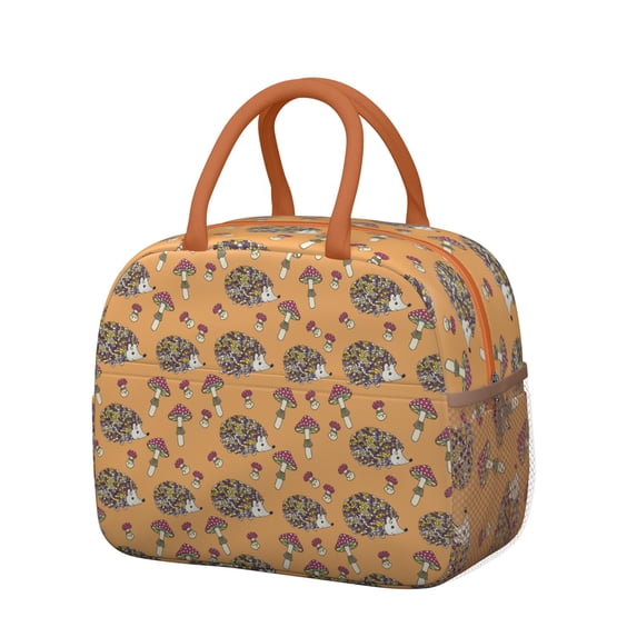 Reusable Hedgehog Lnsulated Lunch Bag for Women & Men-Leakproof Water-Resistant Cooler Tote,Large Capacity(10.6x8.7x6.3in)for Work,Office,Travel,Picnic,Beach.
