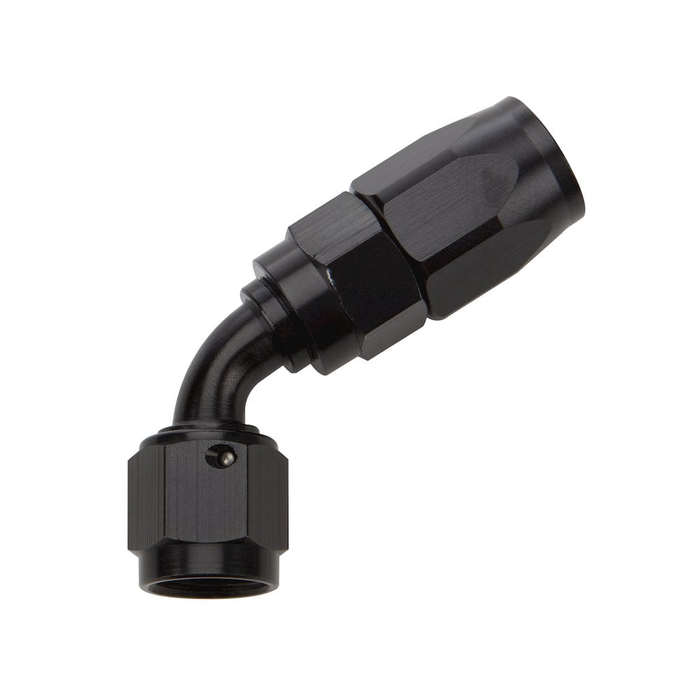 Reusable Hose End Black 90 Deg Elbow -4
