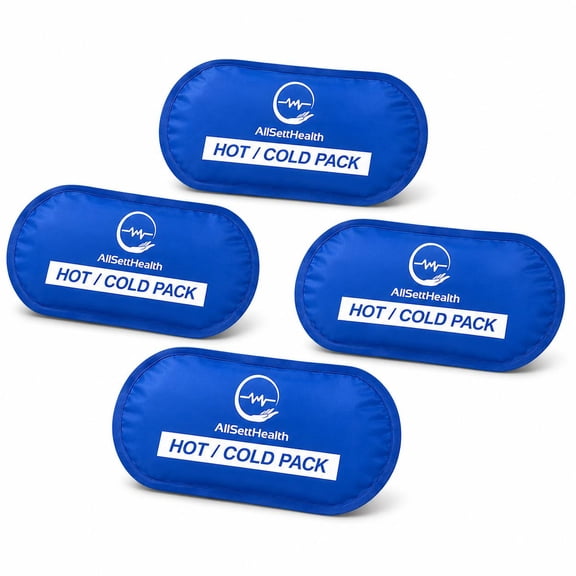 Reusable Gel Ice Packs for Injuries and Pain Relief | Hot Cold Pack | Flexible Reusable Compress | Gel Cold Pack, 10.5" x 5" | 4 Pack