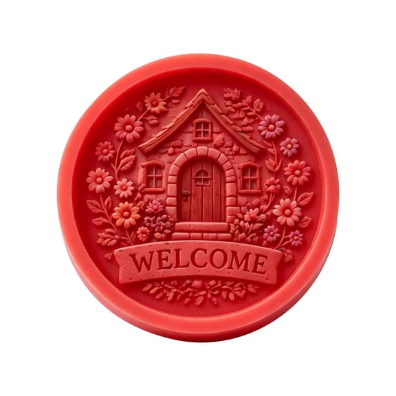 Reusable House Stepping Stone Mold, Large 15 inch Cement Mould | Garden Walkway Path Stones,Paver Form with 3D Design, Outdoor Yard Decor