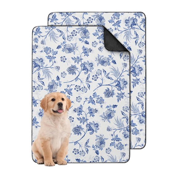 Reusable House Training Pads 24x35 Inch 2-Set, Washable Dog Urine Mats with Fast-Absorb Layer and Spill-Proof Barrier, For Kennels and Hard Surfaces