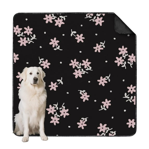 Reusable House Training Pads for Dogs 72x72 Inch, Washable Urine Pads with Flower Print, Absorbent & Quick-Drying for Pet Crates, Floors, & Furniture