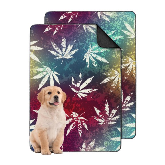 Reusable Housebreaking Pads for Pets, Features a Gripper Back and Soothing Plant Illustrations (Plant patterns, 24" x35")