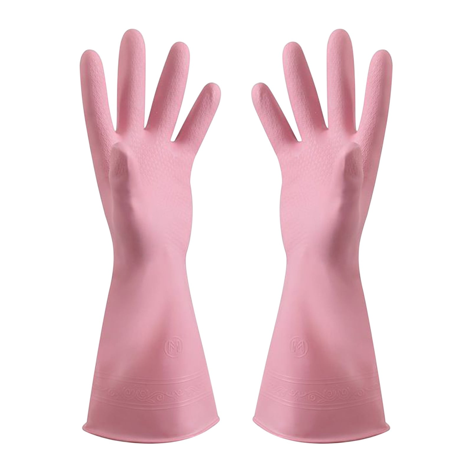 Sibba Dishwashing Cleaning Gloves, 2 Pairs Long Cuff And Flock Lining - View #3