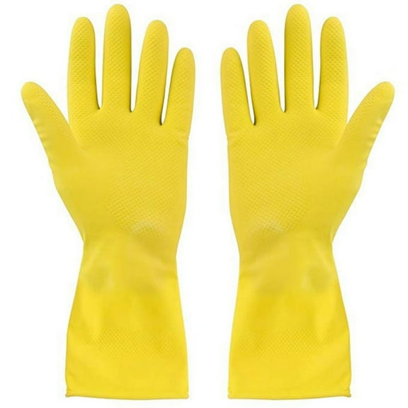 Reusable Household Gloves Rubber Dishwashing Anti-slip texture Kitchen Cleaning