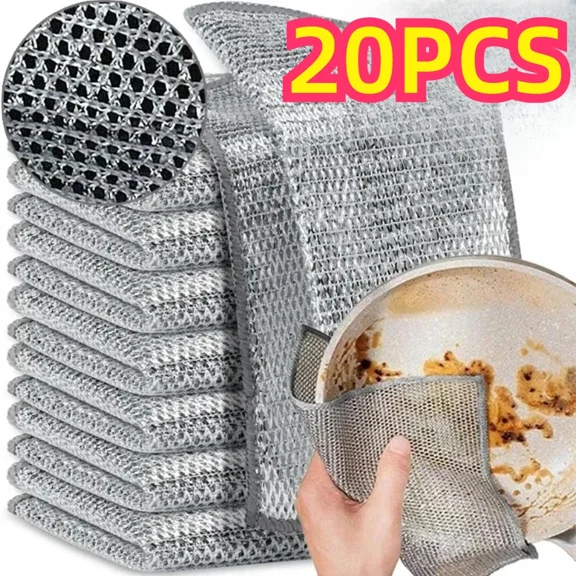 Reusable Household Magic Cleaning Cloth, Home Cleaning Rags, Thicken Kitchen Dish Pot | Typpkmm