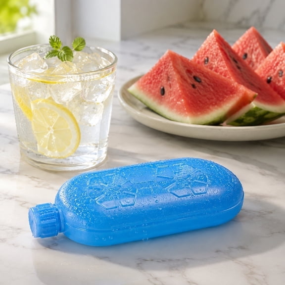 Reusable Ice Blocks For Cooler Bags, Long Lasting Freezer Packs For Portable Air Conditioning, 300ml Crystal Gel Cooling Bricks, Shockproof Plastic Shell, Keeps Food Breast Milk Cold