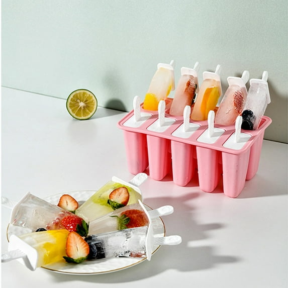 Reusable Ice Cream Popsicle Molds, Easy Release Popsicle Molds with Sticks, Homemade Popsicle Ice Cream Molds, BPA-Free Frozen Treat Molds for Home Kitchen