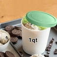 thumbnail image 1 of Reusable Ice Cream Storage Container, 1 Quart Freezer-Safe Tub with Lid for Homemade Sorbet & Gelato, BPA Free & Leak Proof, Green, 1 of 8