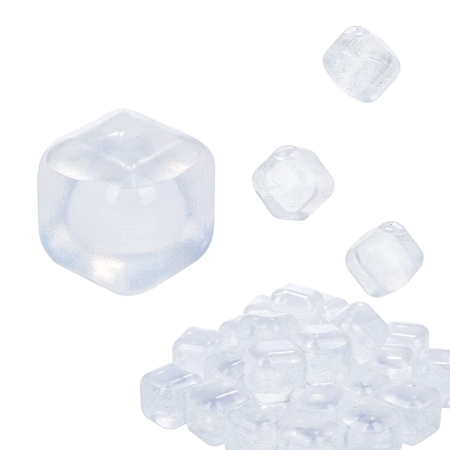 30 x Disposable Ice Cube Bags Clear Fridge Freezer Plastic BBQ Party 840  Cubes