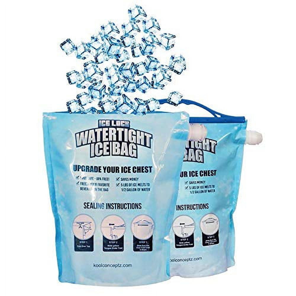 Ice Lock Watertight Ice Bag Reusable Ice Packs For Coolers Cooler