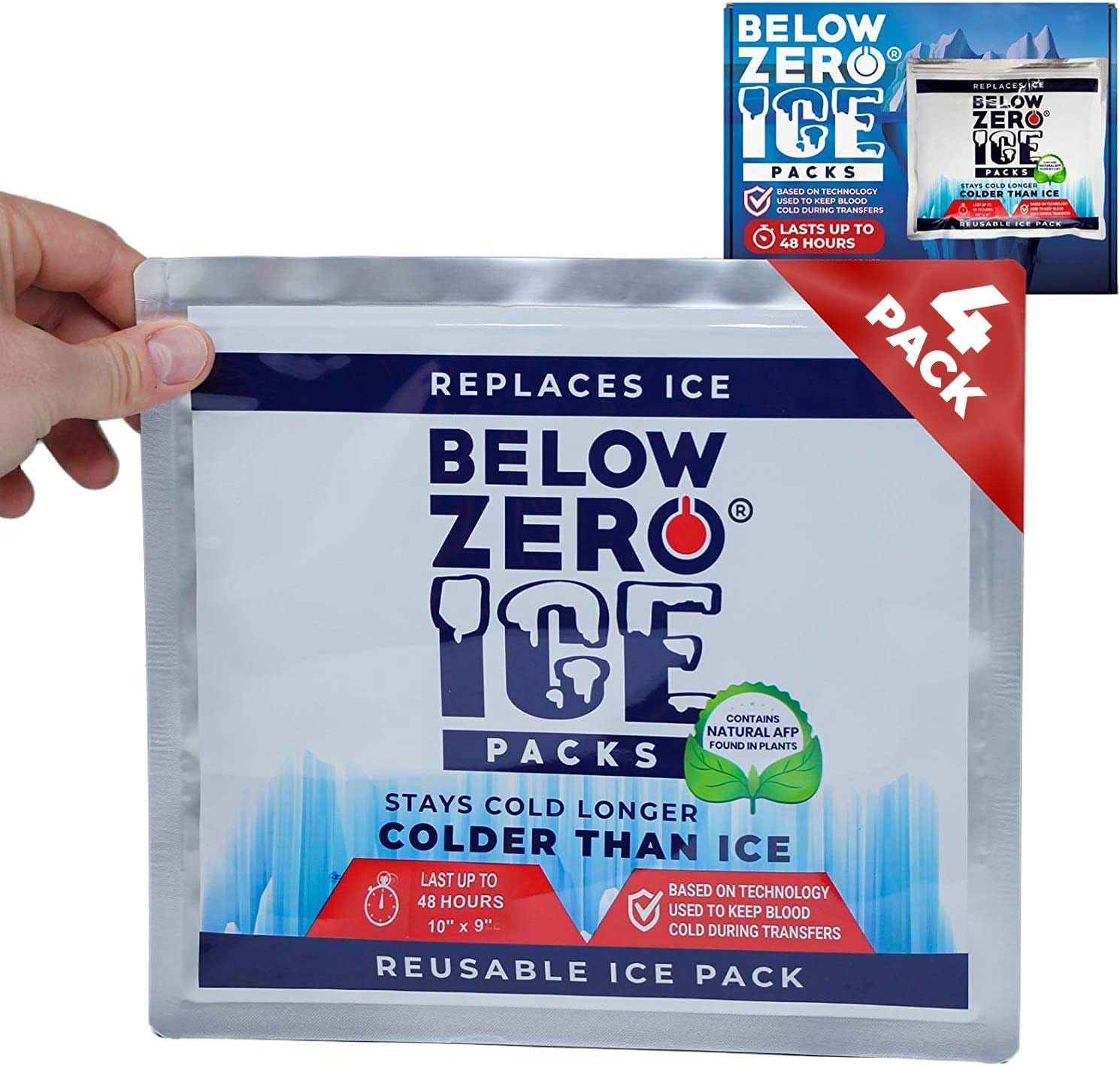 Reusable Ice Packs for Large Coolers and Lunch Bags Patent Pending