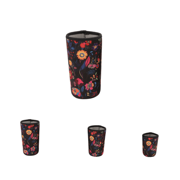 Reusable Iced Coffee Insulator, Eco-Friendly Neoprene Coffee Sleeve, Insulated Prevents Condensation and Keeps Hands Dry Black Small