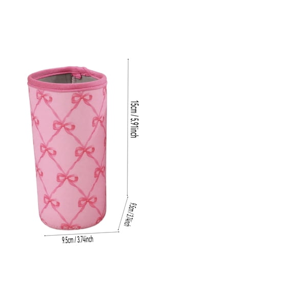 Reusable Iced Coffee Insulator, Reusable Iced Coffee Sleeves - Insulator Sleeve for Cold Beverages Pink Small