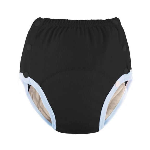 Reusable Incontinence Pants for Adults, Leak-Proof Waterproof Washable Cloth Diaper Underwear with Buttons, Breathable Cotton for Day & Night Use
