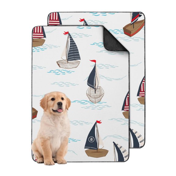 Reusable Indoor Dog Training Pads, Tropical Theme Washable Non-Slip Mat for Senior Pet Relief Station (Hawaiian plant patterns, 24" x35")