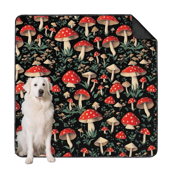 Reusable Indoor Potty Solution for Dogs, Pad with Attractive Design and Stay-Put Technology (Plant patterns, 72"x72")