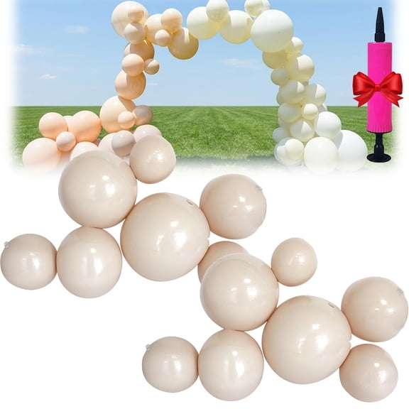 Reusable Inflatable Balloon Arch Kit – Linked PVC Balloons with Elastic Bands, Quick Setup for Weddings & Parties