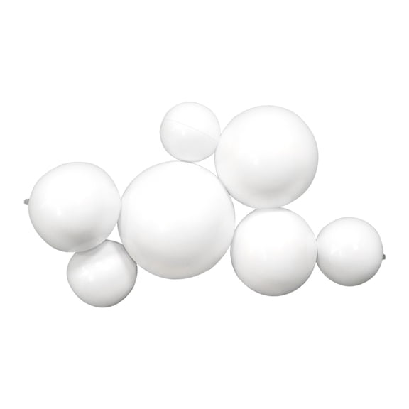 Reusable Inflatable Balloon Garland Arch Kit, 1 Set White PVC Balloons with Elastic String