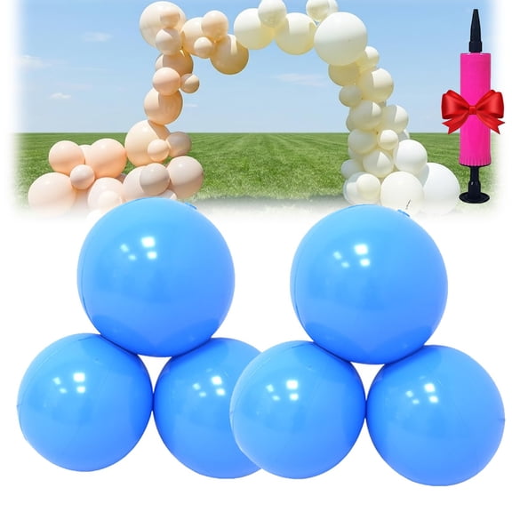 Reusable Inflatable Balloon Garland Arch Kit, 18ft 3/7 PCS Linked Pvc Balloons with Elastic Bands, Quick & Easy to Inflate and Set up for Weddings & Party
