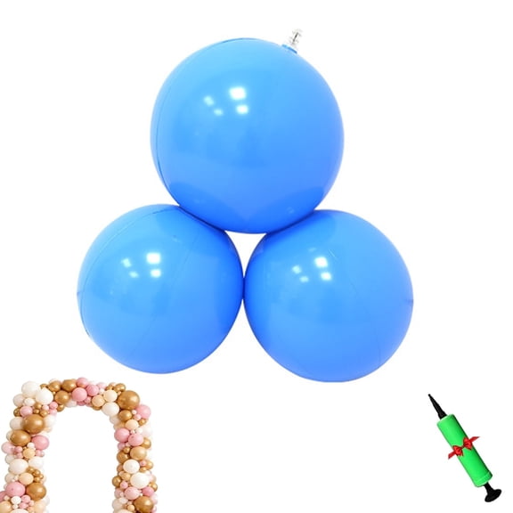 Reusable Inflatable Balloon Garland Arch Kit, 3/7 PCS Linked Pvc Balloons with Elastic Bands & Leak-proof Nozzle, Party Decoration for Birthdays, Weddings & Celebration