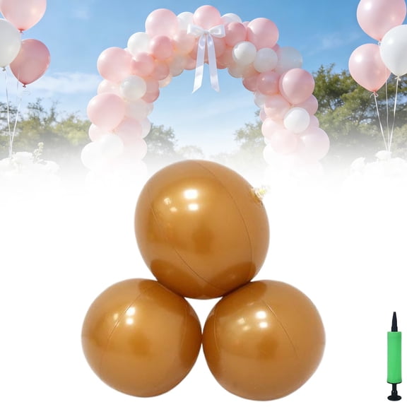 Reusable Inflatable Balloon Garland Arch Kit, 3/7 Pcs Linked PVC Balloons, Self-Inflating Hidden Valve, Birthday Decorations & Wedding Party Backdrop