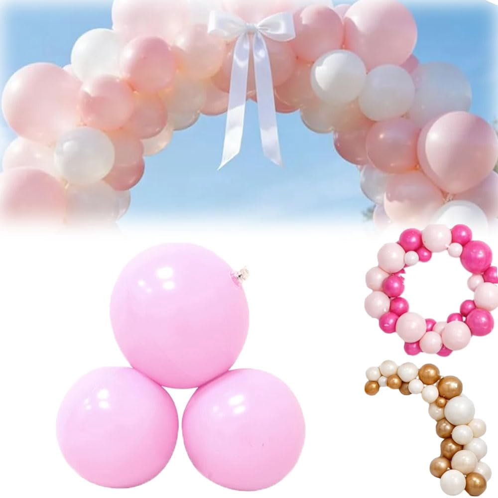 Reusable Inflatable Balloon Garland Arch Kit, 3/7 Pcs Linked Pvc Balloons with Elastic Bands, Party Decoration for Birthdays, Weddings & Celebration