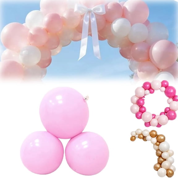 Reusable Inflatable Balloon Garland Arch Kit, 3/7 Pcs Linked Pvc Balloons with Elastic Bands, Party Decoration for Birthdays, Weddings & Celebration