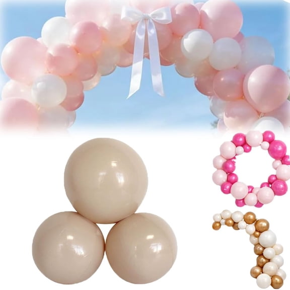 Reusable Inflatable Balloon Garland Arch Kit, 3/7 Pcs PVC Linked Balloons with Elastic Bands for Party Decoration, Birthdays, Weddings & Celebrations