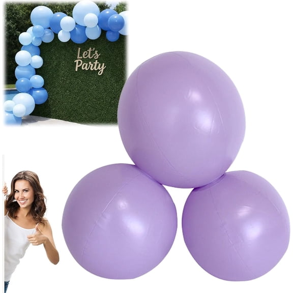 Reusable Inflatable Balloon Garland Arch Kit, 3 PCS Linked PVC Balloons with Elastic Bands, Long-Lasting Party Decor for Birthdays Weddings and Celebrations