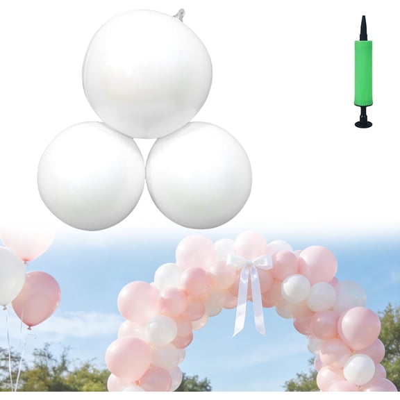 Reusable Inflatable Balloon Garland Arch Kit, Easy Assembly with Linked PVC Balloons, Quick Setup for Long-Lasting Party Decorations, Ideal for Birthdays, Weddings & Graduations (Type A-White,1 pc)