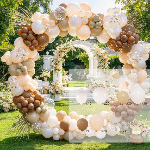 Reusable Inflatable Balloon Garland Arch Kit, Includes color-coordinated tape, Birthday Wedding Shower Outdoor Events Party Decor