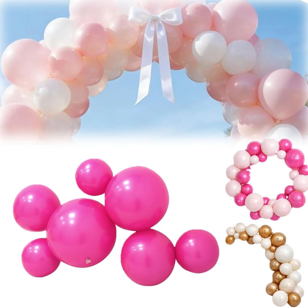 Reusable Inflatable Balloon Garland Arch Kit, Reusable PVC Balloon Garlands, 3/7 Pcs Linked Pvc Balloons with Elastic Bands, Party Decoration for Birthdays, Weddings & Celebration