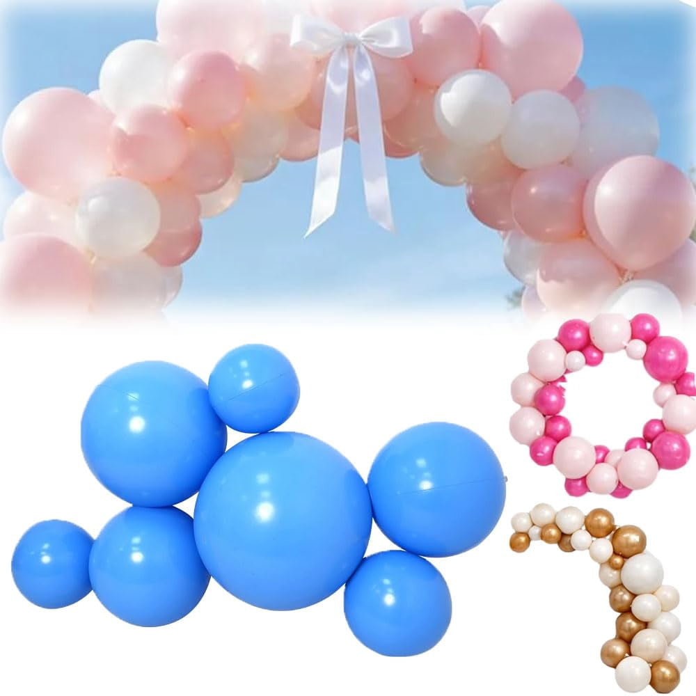 Reusable Inflatable Balloon Garland Arch Kit, Reusable PVC Balloon Garlands, 3/7 Pcs Linked Pvc Balloons with Elastic Bands, Party Decoration for Birthdays, Weddings & Celebration