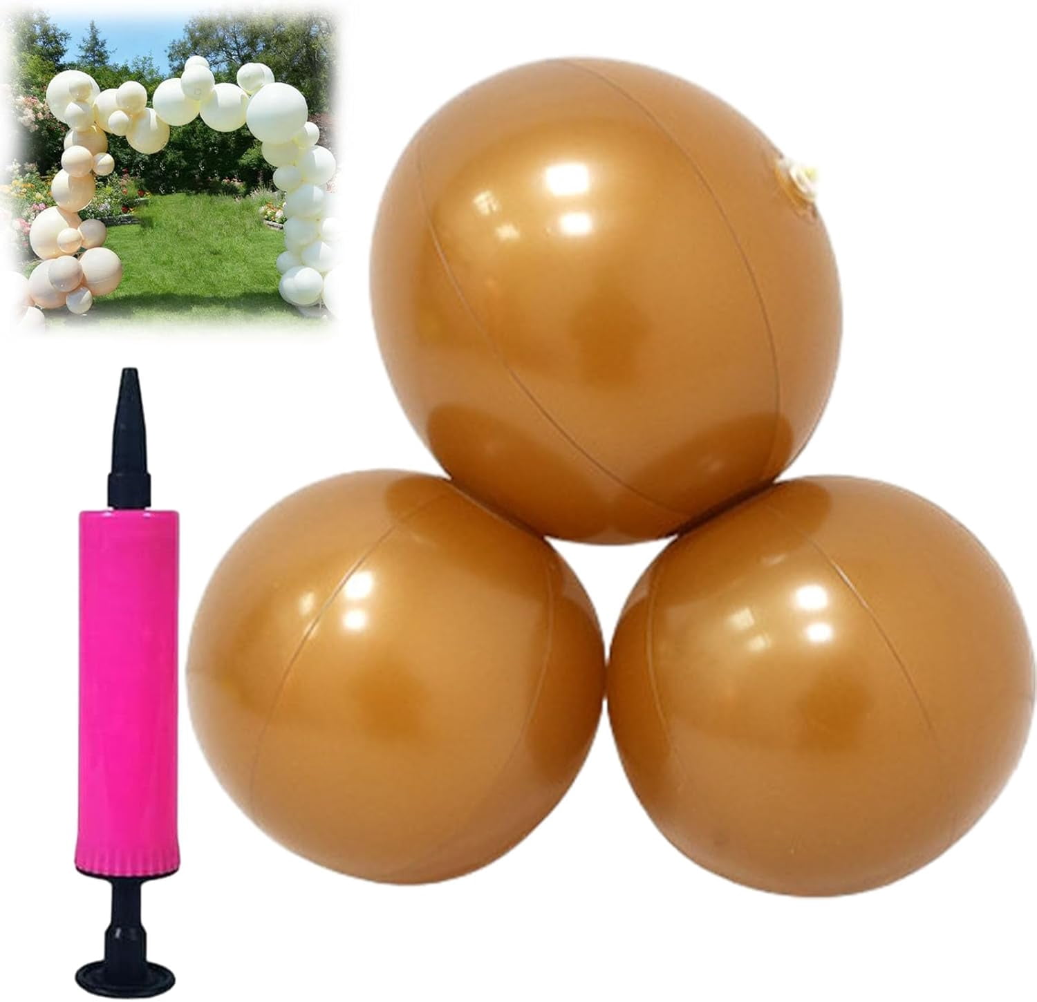 Reusable Inflatable Balloon Garland Arch Kit, Reusable PVC Balloons with Dual-inflation Control, One-Step, Effortless, Long-Lasting, Party Decoration for Birthdays, Weddings