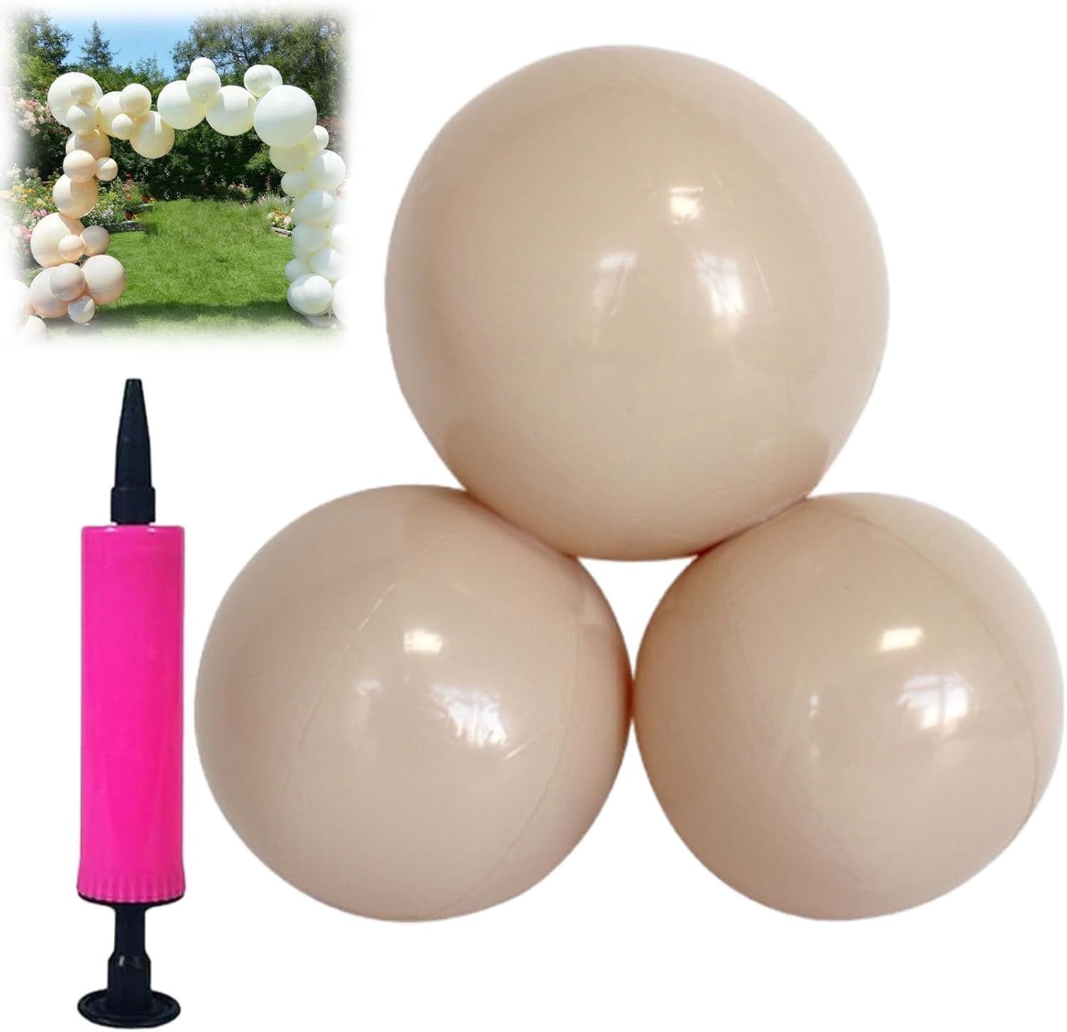 Reusable Inflatable Balloon Garland Arch Kit, Reusable PVC Balloons with Dual-inflation Control, One-Step, Effortless, Long-Lasting, Party Decoration for Birthdays, Weddings