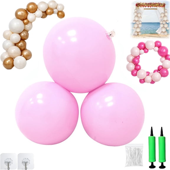 Reusable Inflatable Balloon Garland Arch Kit, Reusable PVC Balloons with Dual-inflation Control, One-Step, Effortless, Long-Lasting, Party Decoration for Birthdays, Weddings
