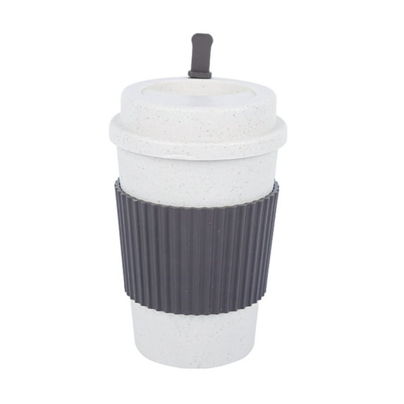 Reusable Insulated Coffee Cup with Leak-Proof Lid, 6-Hour Hot & 12-Hour Cold Retention, Includes Straw & Stirrer, 14.2cm Travel Mug for Hot and Cold Drinks