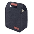thumbnail image 1 of Reusable Insulated Drink Carrier with Handle, Portable Cup Holder Bag for Hot and Cold Drinks, Folding Coffee Carrier for Travel, Picnics, and Parties, Dark Gray-1, 7.87x4.72x11.02 Inch, 1 of 3