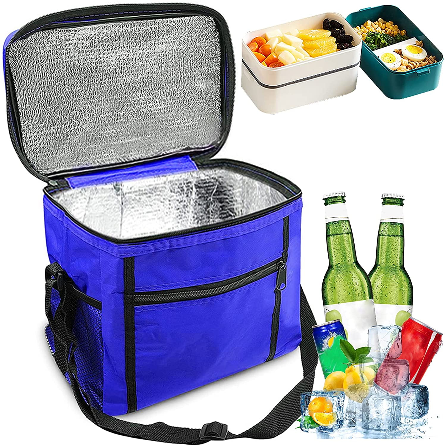 Reusable Insulated Lunch Bag lunch bag for men Collapsible Cooler Bags mini lunch bag Great for Food or Drinks Delivery hiking lunch box