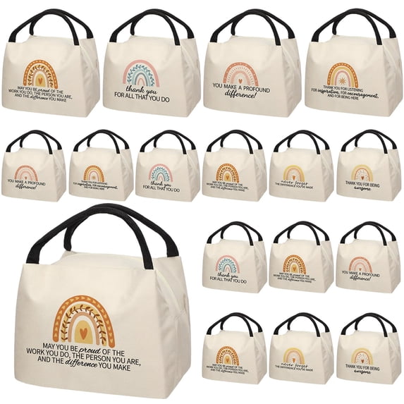 Reusable Insulated Lunch Bags, 12 Count Boho Teacher Theme, Leakproof ...
