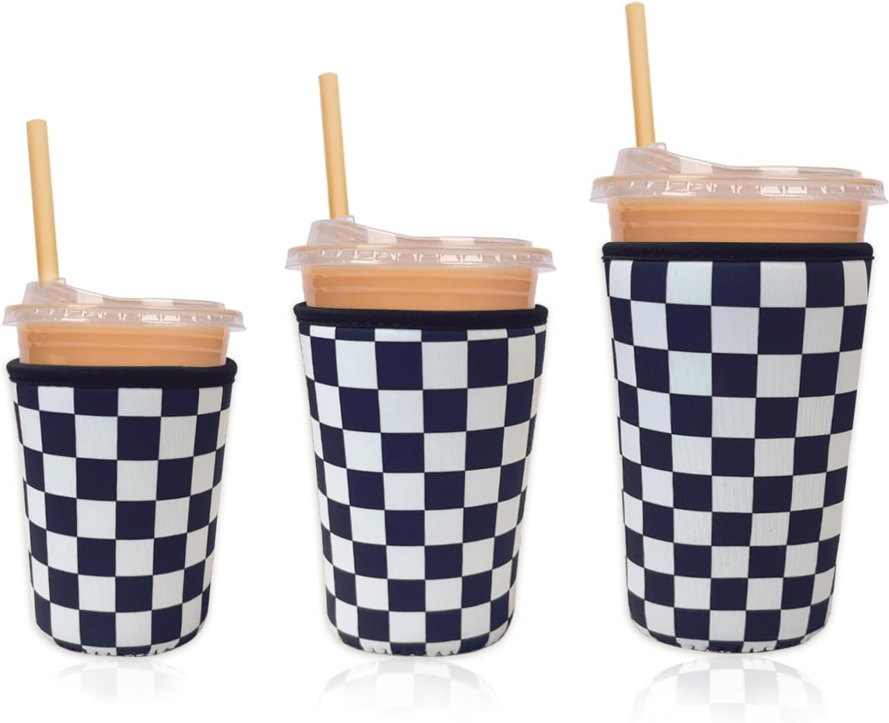 Magic Sip Insulated Neoprene Cup Sleeve – Reusable Iced Coffee Sleeve For Cold Drinks, 3 Unique Designs
