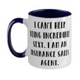 thumbnail image 1 of Reusable Insurance sales agent Two Tone 11oz Mug, I can't Help, For Coworkers, Present From Boss, Cup For Insurance sales agent, 1 of 2