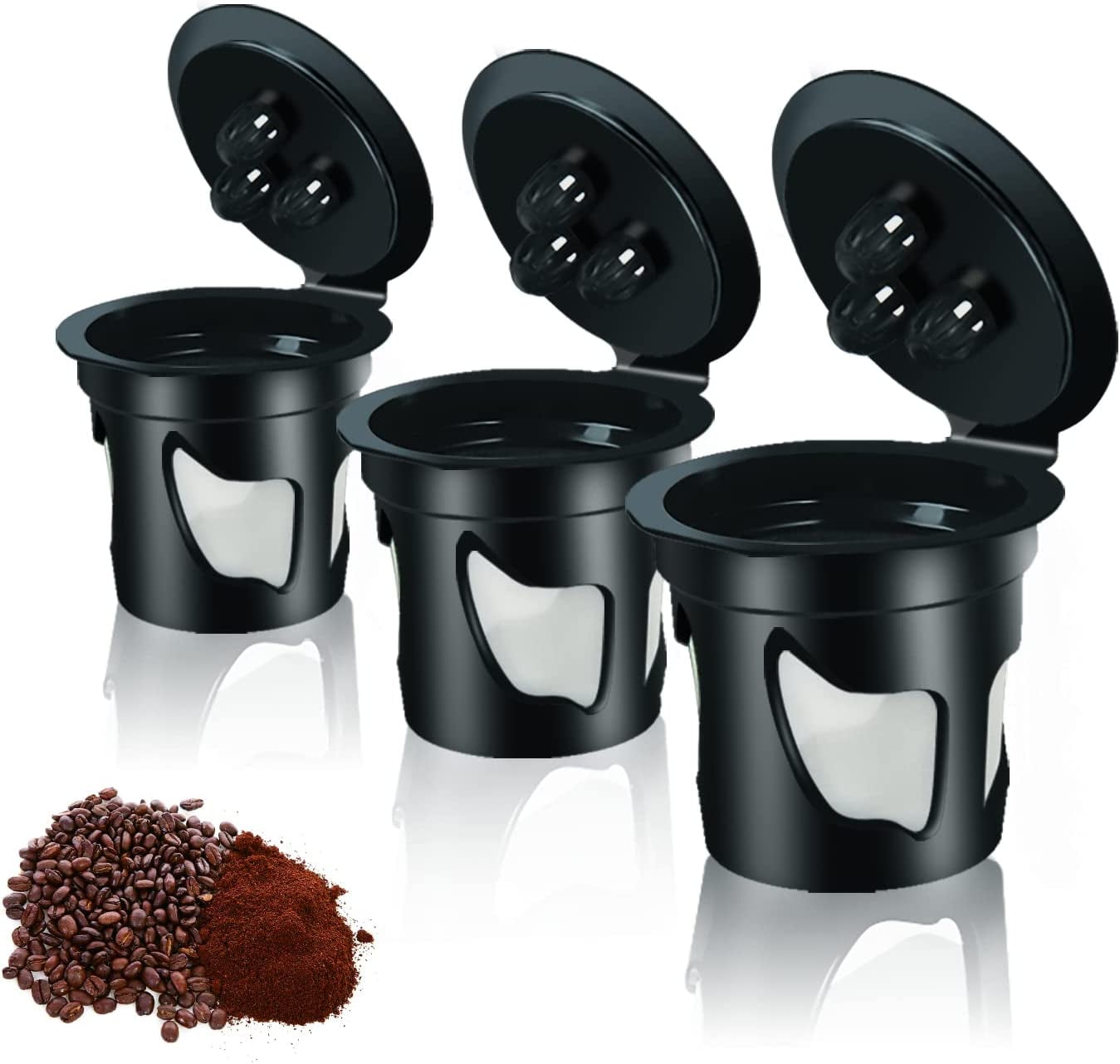  PUREHQ Ninja Water Filter for Ninja Dual Brew Coffee Maker and  Single Serve Pods Grounds PB051 - Compatible with DualBrew Pro CFP301  CFP307 - Includes Filter Holder, 3 Pack of Charcoal