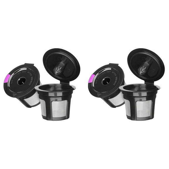 Reusable K Cups for K Mini, K Elite, K Classic, K Compact, K Latte, K Select and All 2.0 & 1.0 Coffee Makers 4PCS