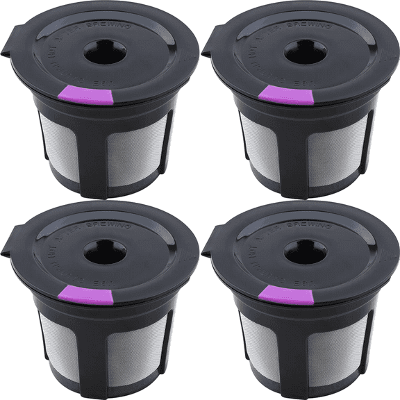 Reusable K Cups for Keurig 2.0&1.0, 4 Packs Universal Refillable K Cups Coffee Filter, BPA-FREE K Cup Reusable Fits Most Keurig K-Cup Brewers