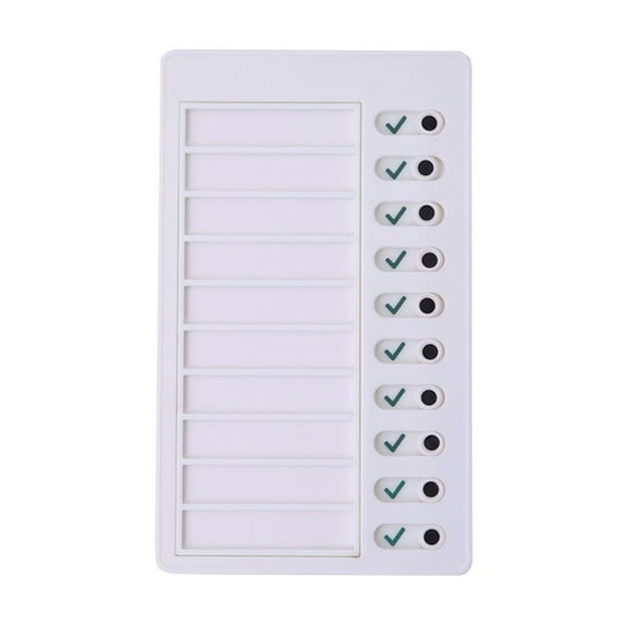 Reusable Kids Study Schedule Board - Daily Routine Chart & Chore Checklist 12x20cm Visual Planner