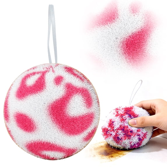 Reusable Kitchen Scrubber Ball, Multi-Purpose Dish & Pot Scrubber with Hanging Loop, Deep Cleaning Scrub Pad for Cookware, Sink, Tile, Bathroom & Household Cleaning